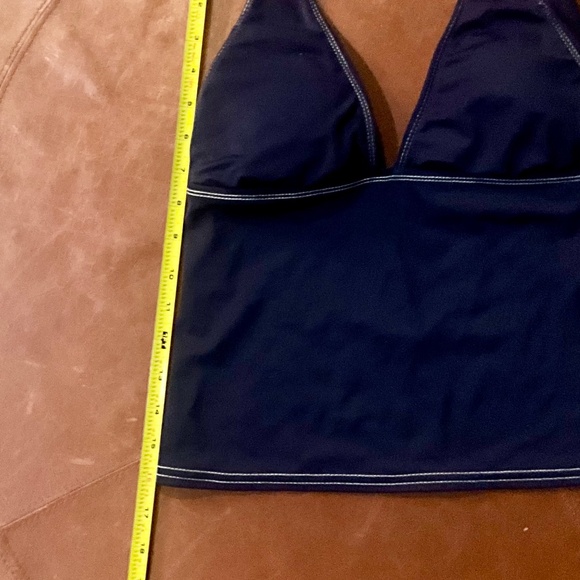 Issac Mizrahi Navy Tankini Swim Top and Bottom set. Sz S & M - Picture 2 of 12